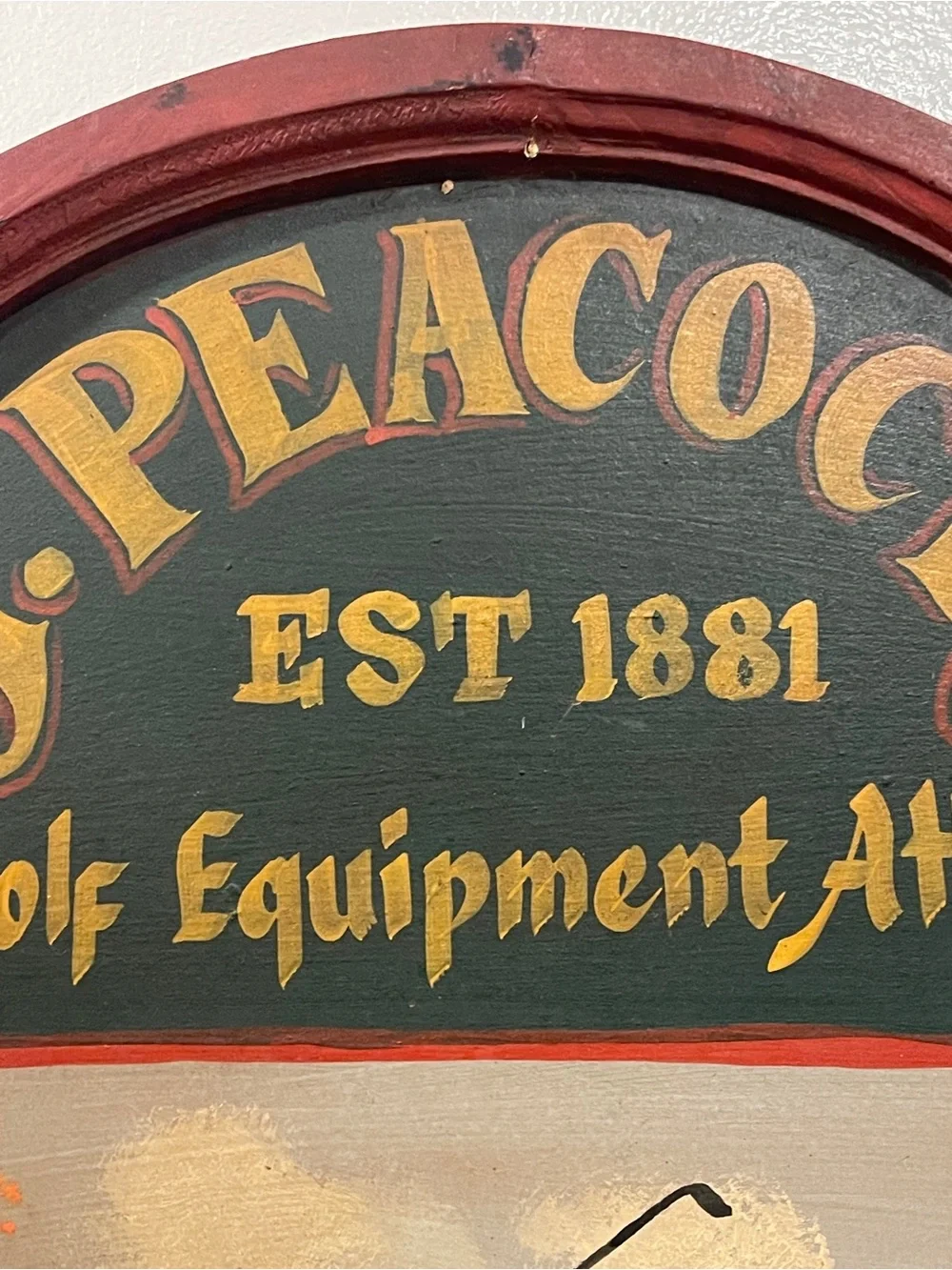 Red & Green Vintage Golf Wall Art Sign Golf, Man Cave, Lounge, Decor